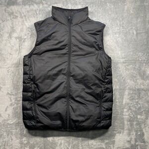 Columbia Men's Black Down Puffer Vest Insulated Zip Up Outdoor Casual Warm Large